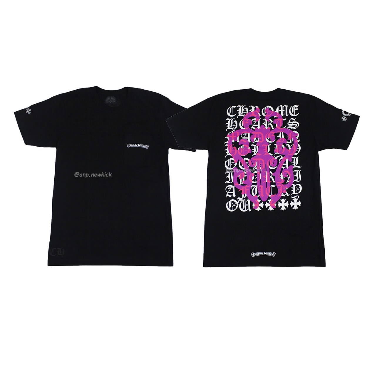 Chrome Hearts Eye Chart Dagger T Shirt Black (9) - newkick.cc